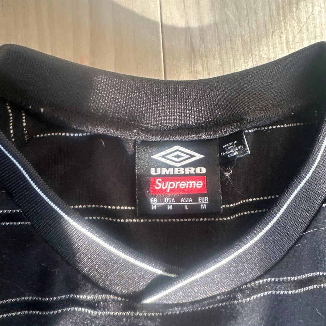 UMBRO Supreme ブラック ストライプ Tシャツ M