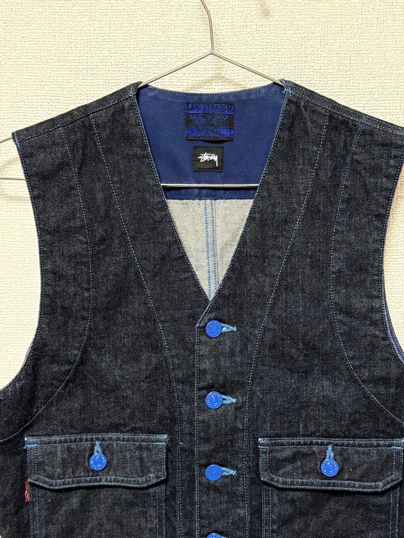 美品 Stussy Levi's コラボ デニムベスト