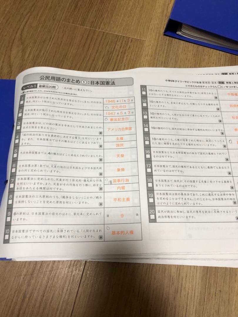 SAPIX 6年　2023社会　フルセット　おまけつき　▶️ 知識の総完成　3枚目