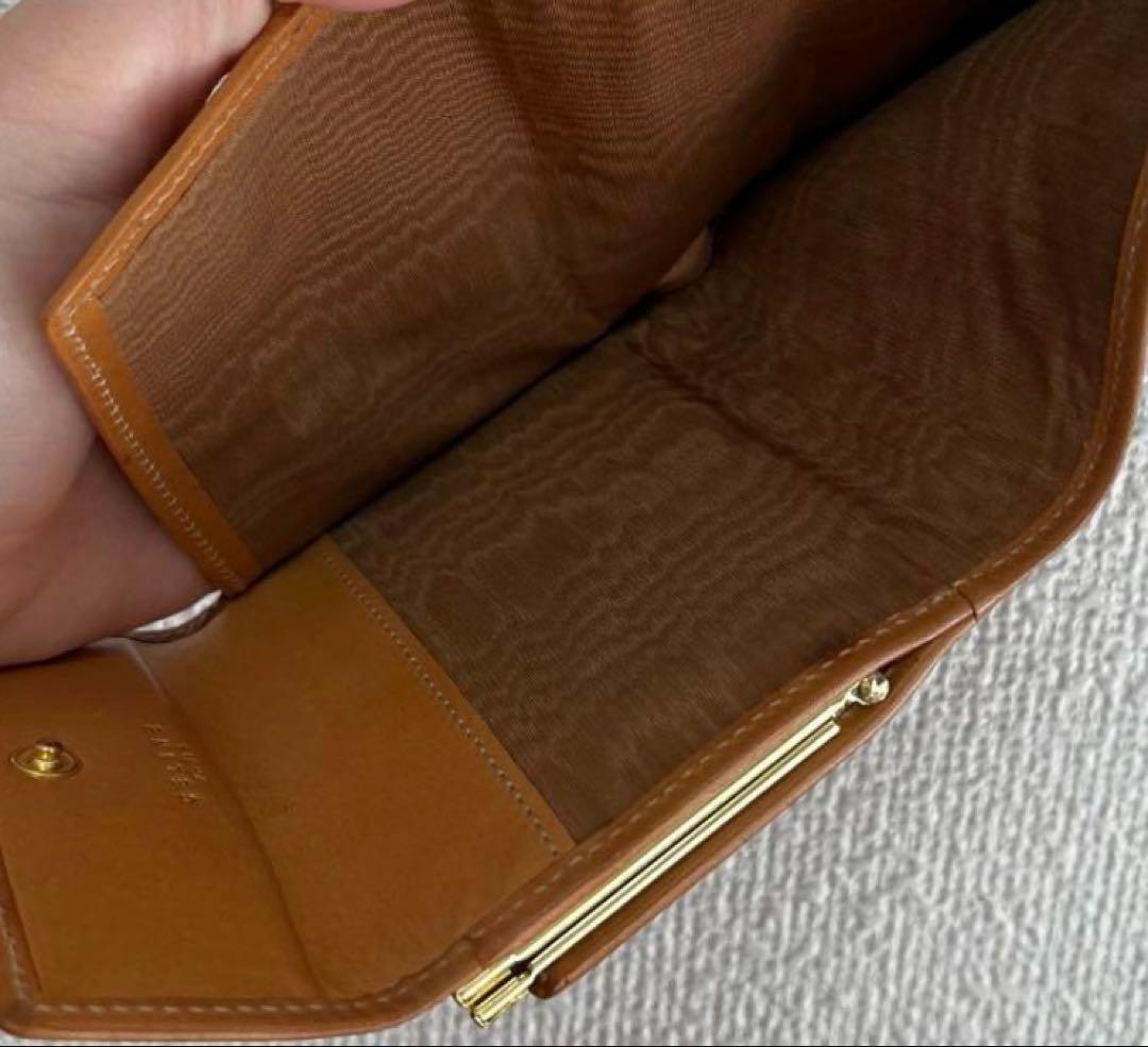 本日のみ値下げセリーヌ マカダム レザー がま口 ミニ財布