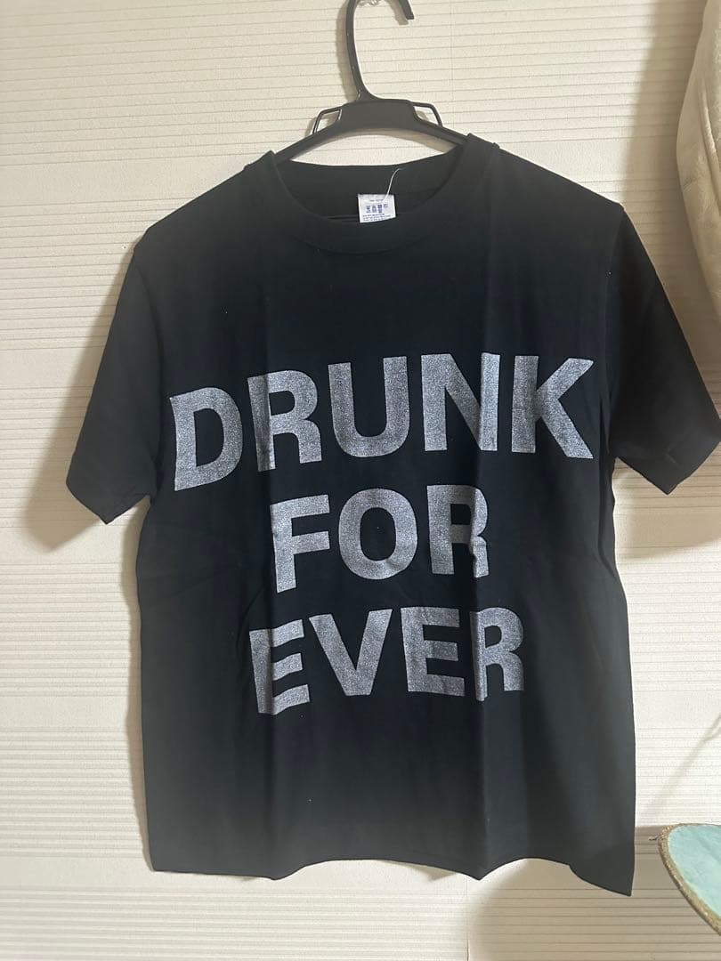 DRUNK FOR EVER Tシャツ ブラック