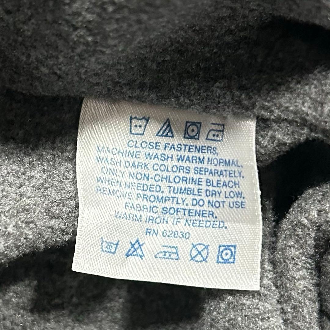90s LANDS'END ウォームアップジャケット 裏フリース ブラック XL