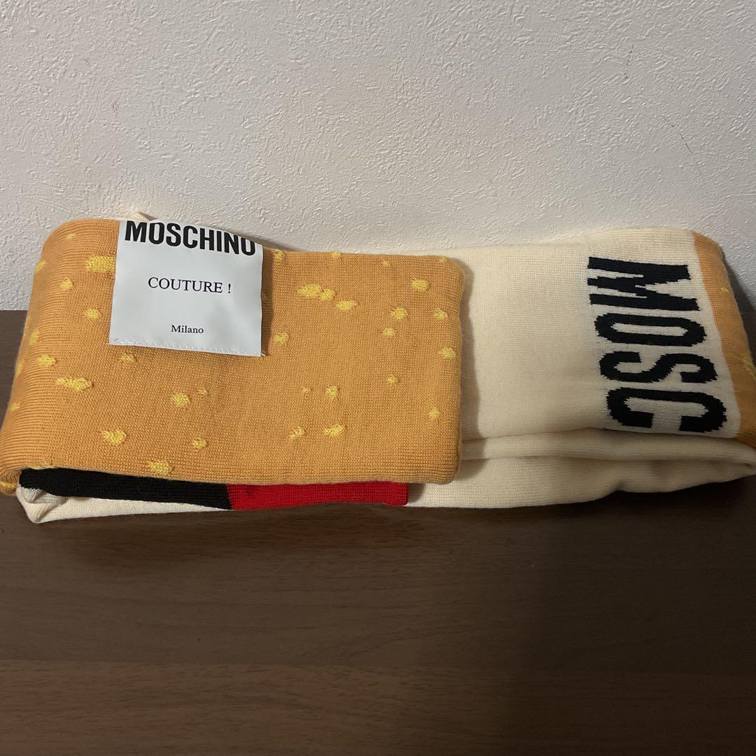 ☆開店セール☆ 新品未使用 美品 モスキーノ 伸縮性 ロゴ マフラー
