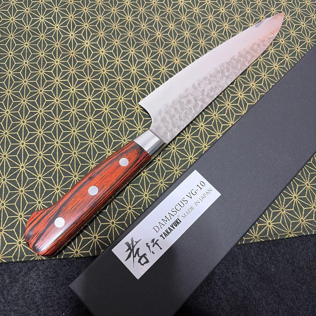 堺 孝行 33層 槌目ダマスカスVG10牛刀 180mm