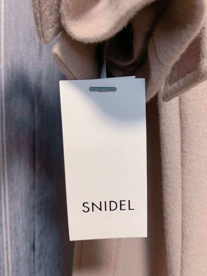 新品タグ付き　snidel ウールカシミヤスタンドカラーコート　モカ　サイズ1