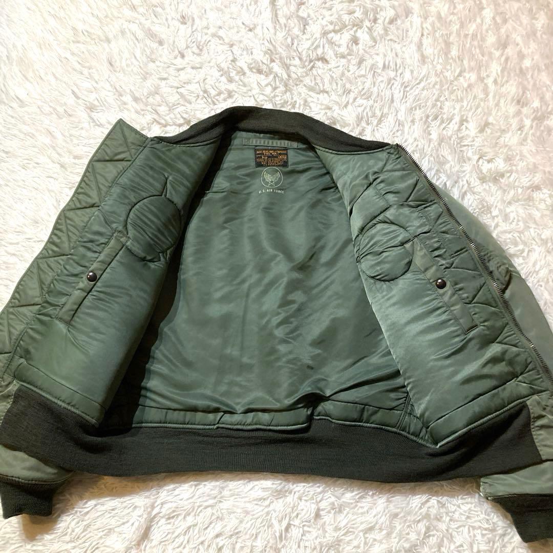 【良品】バズリクソンズ MA-1 L ライオンユニフォーム ワッペンカスタム