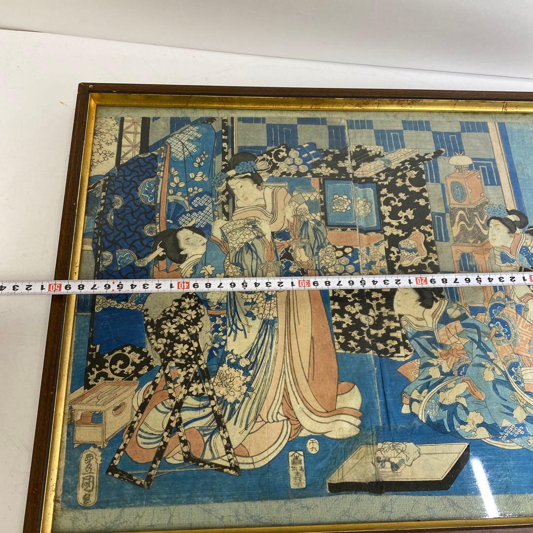 豊國　江戸期　美人画　版画　東さ8-0321①