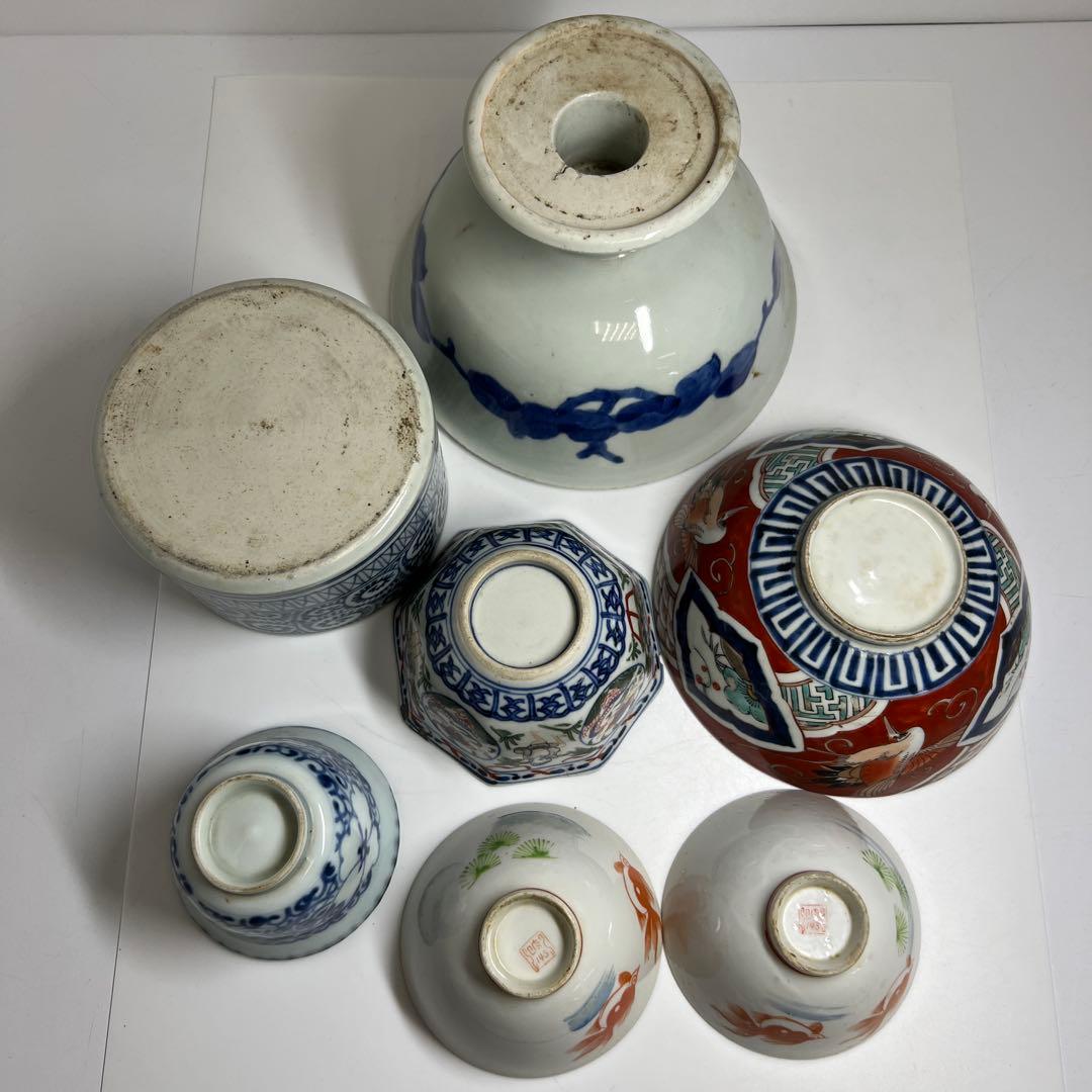 古伊万里色々7点　直径8.8~18㎝　東Y7-1022①