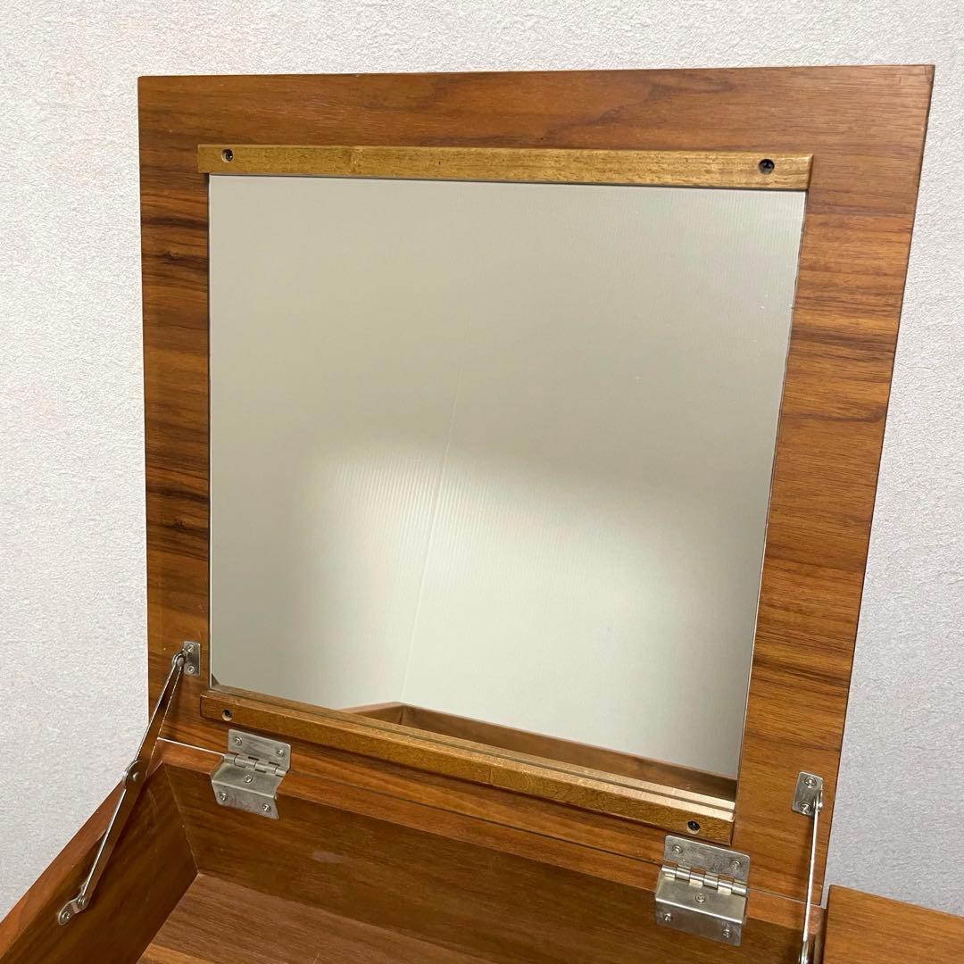 emo.エモ ドレッサー 鏡台 化粧台 コンパクト　天然木