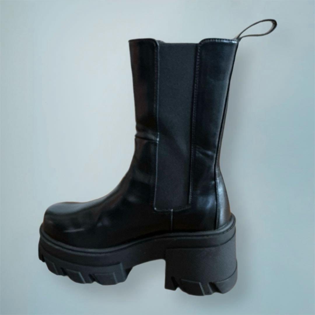 【ほぼ新品】美脚 サイドゴアタンクブーツ EMODA