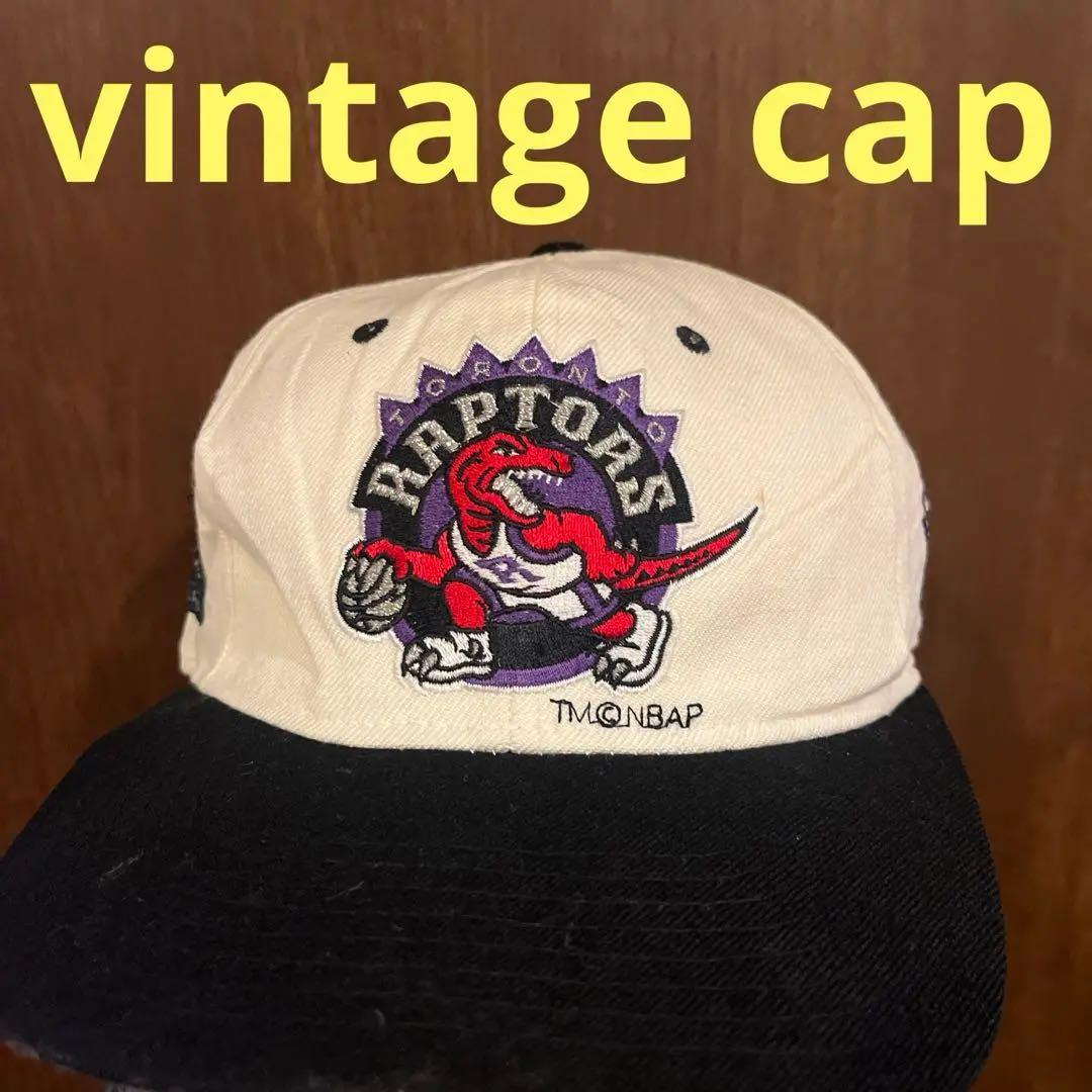 90s’ Vintage cap RAPTORS NBA ツバ裏グリーン　古着