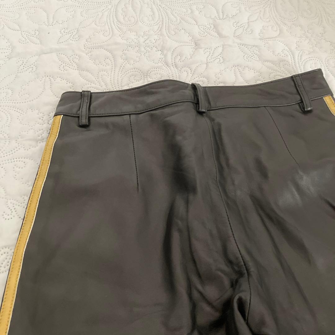 89/adidas レザーパンツ　アディダス 本革