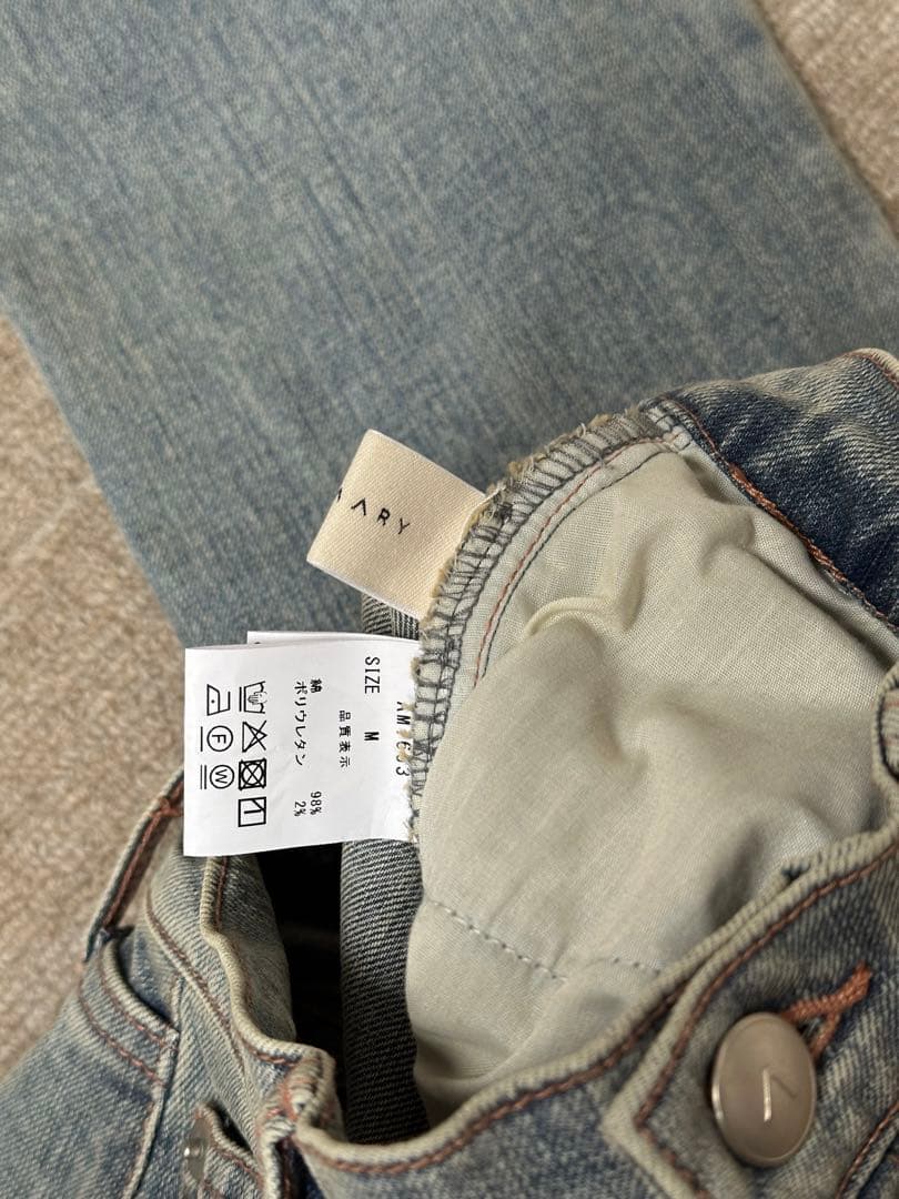 パンツ andmary Mary logo flare denim