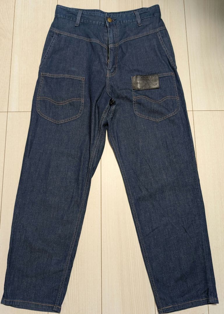 メルシーボークー x Lee コラボ デニム 黒パッチ S