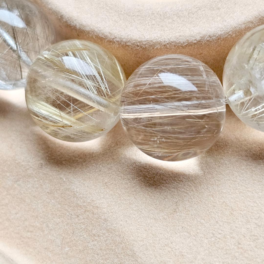 【とみとみちょぷ】ゴールドルチル シルバールチル ブレスレット【15mm】