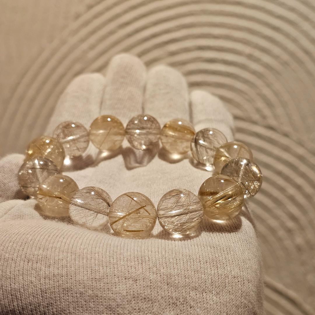 【とみとみちょぷ】ゴールドルチル シルバールチル ブレスレット【15mm】