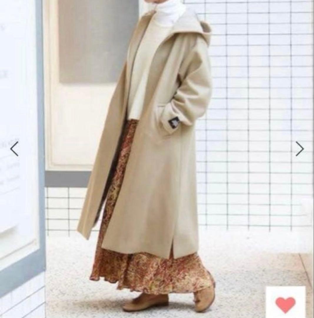 【美品】SLOBE IENA HAMILTONフードロングコート