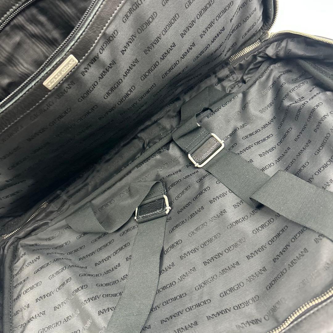 【美品】ジョルジオアルマーニ　ボストンバッグ　ビジネスバッグ　レザー　2way
