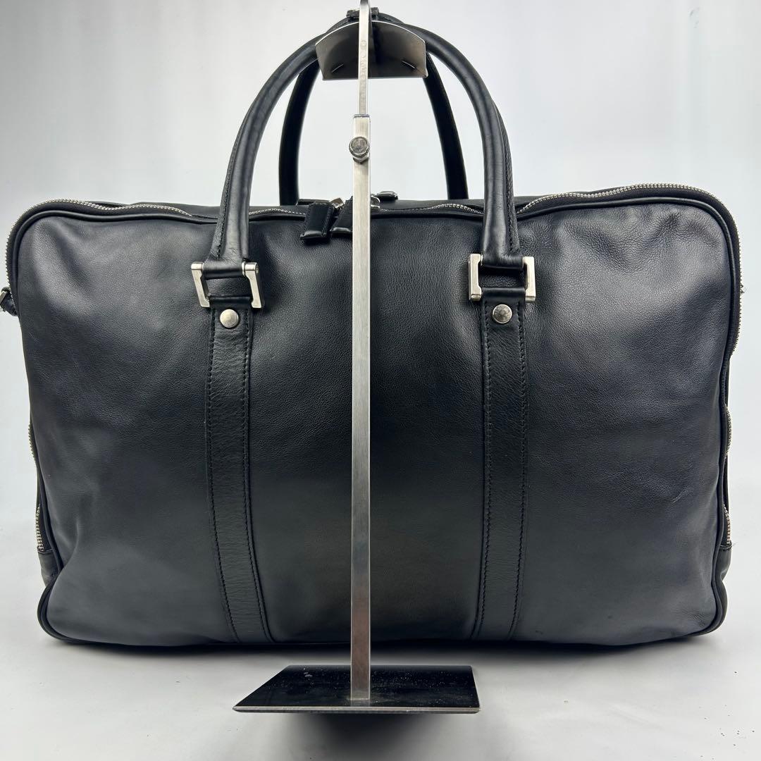 【美品】ジョルジオアルマーニ　ボストンバッグ　ビジネスバッグ　レザー　2way
