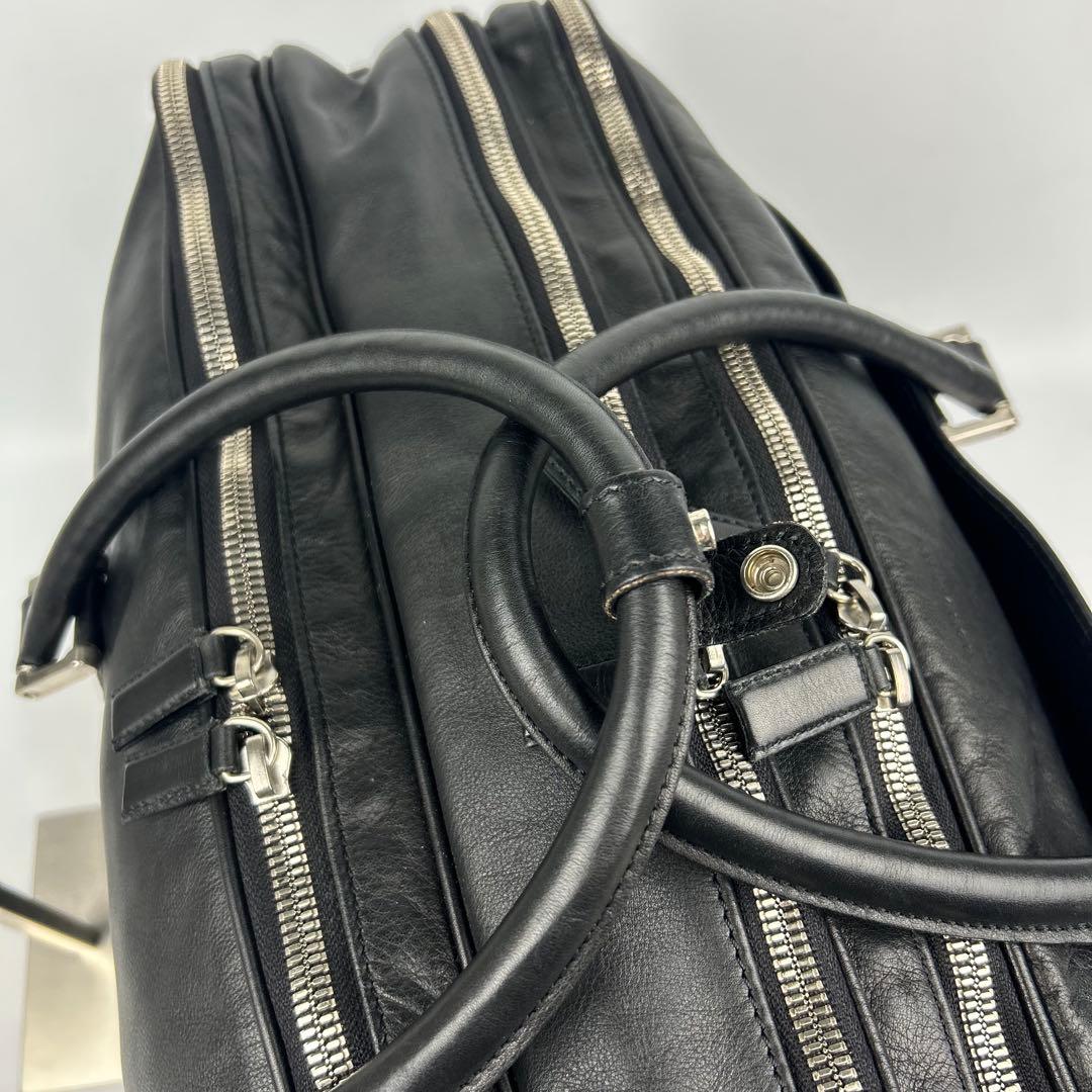 【美品】ジョルジオアルマーニ　ボストンバッグ　ビジネスバッグ　レザー　2way