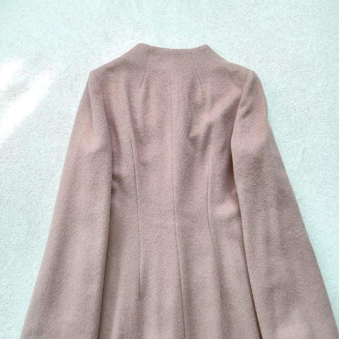 タグ付き シビラ ウールアンゴラアルパカ ロングコート くるみボタン ピンク M