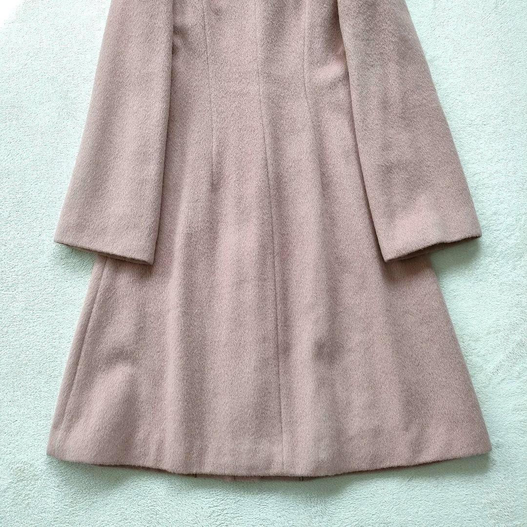 タグ付き シビラ ウールアンゴラアルパカ ロングコート くるみボタン ピンク M