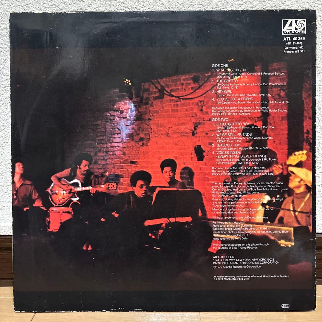 Donny Hathaway Live レコード LP ライブ ライヴ アナログ