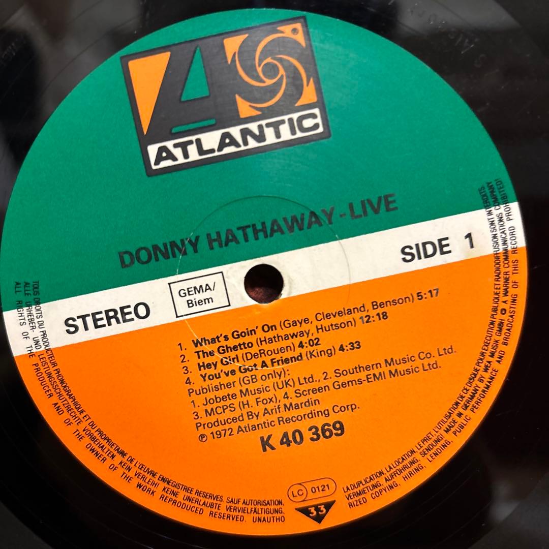 Donny Hathaway Live レコード LP ライブ ライヴ アナログ
