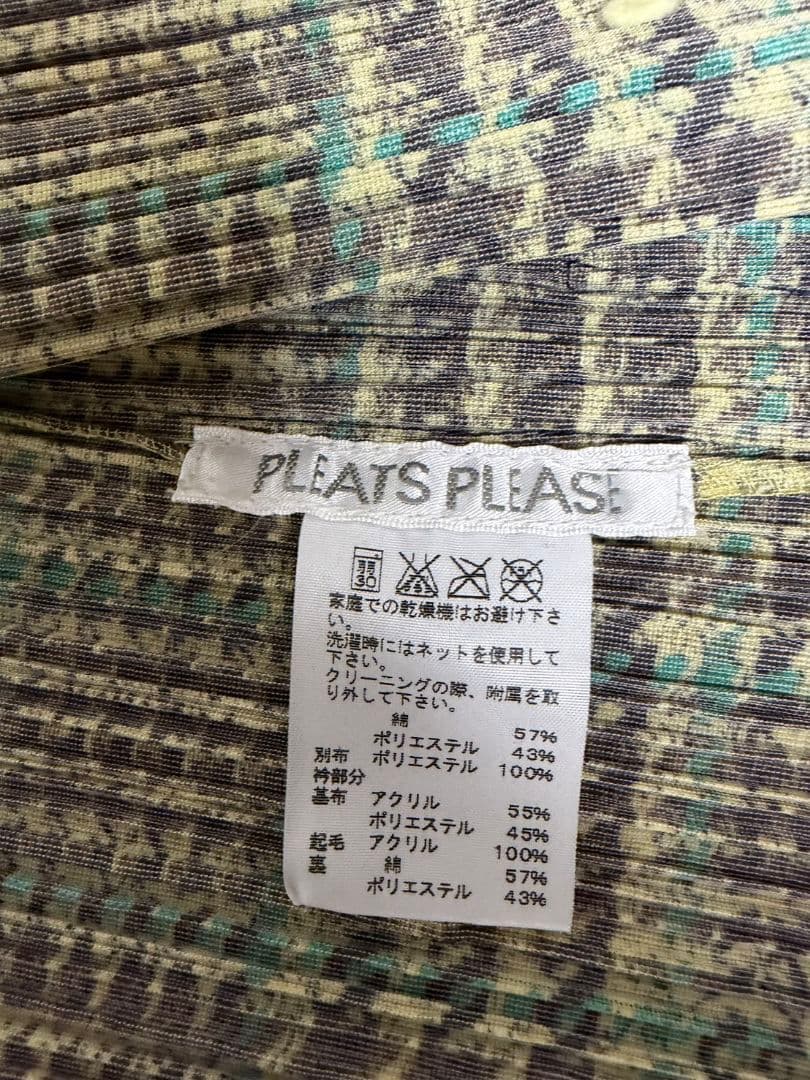PLEATS PLEASE チェック柄ジャケット