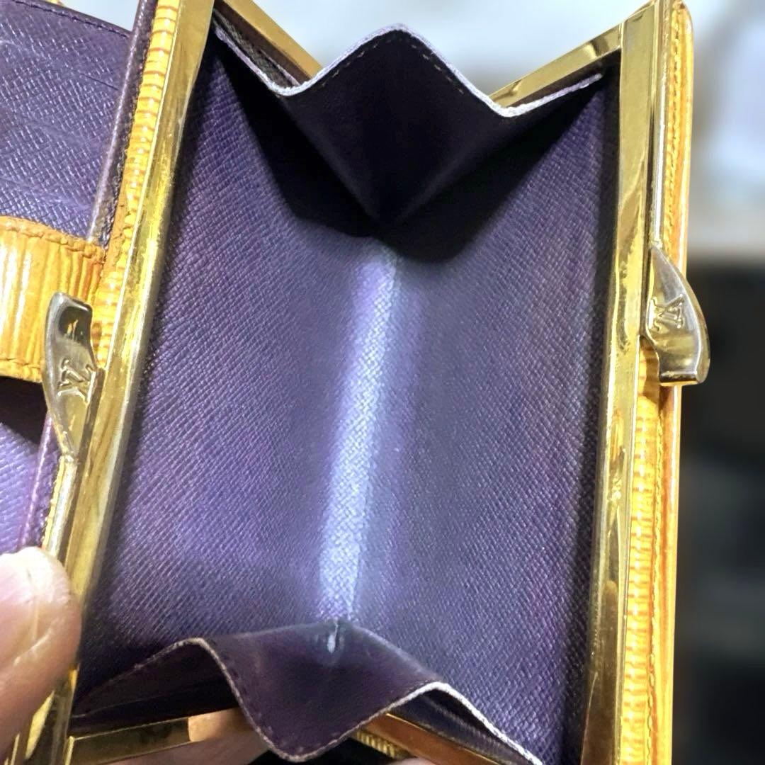 ⑩☆良品♪エピ ♪ガマ口♦︎折り財布♪イエロー