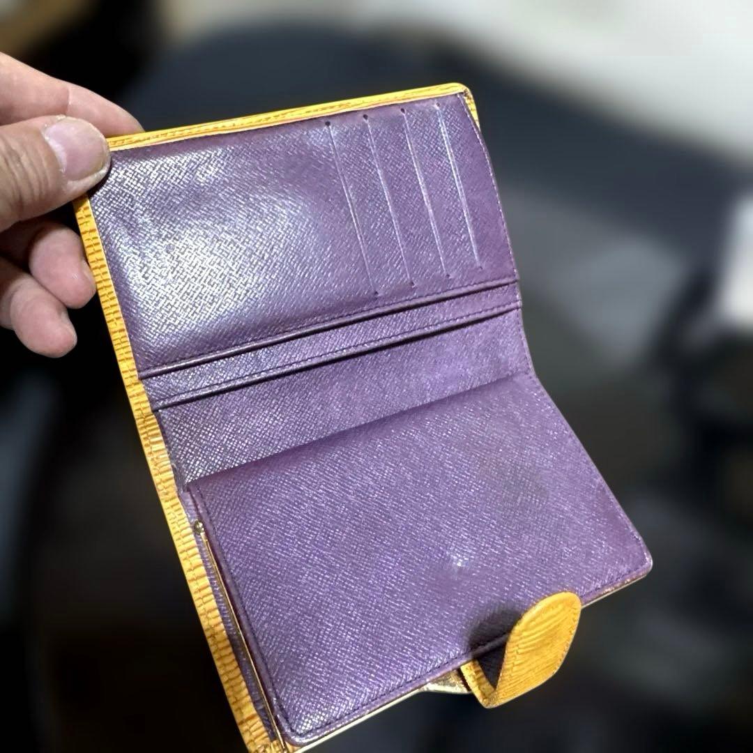 ⑩☆良品♪エピ ♪ガマ口♦︎折り財布♪イエロー