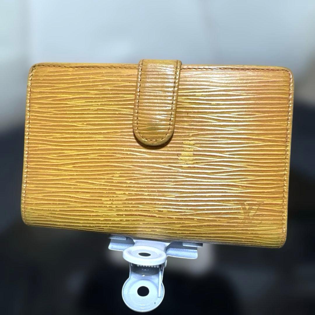 ⑩☆良品♪エピ ♪ガマ口♦︎折り財布♪イエロー