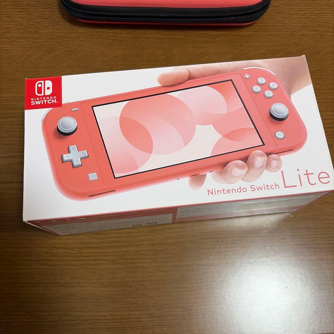 Nintendo Switch LITE コーラル箱、本体、充電器、