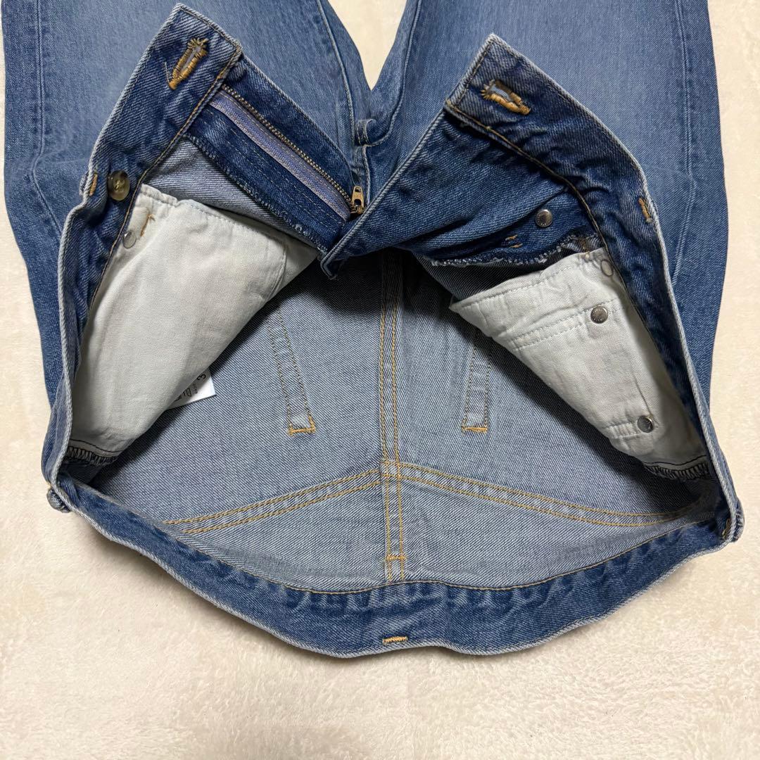 【試着のみ】FRAMeWORK フロントアシメデニムパンツ 20,900円 38