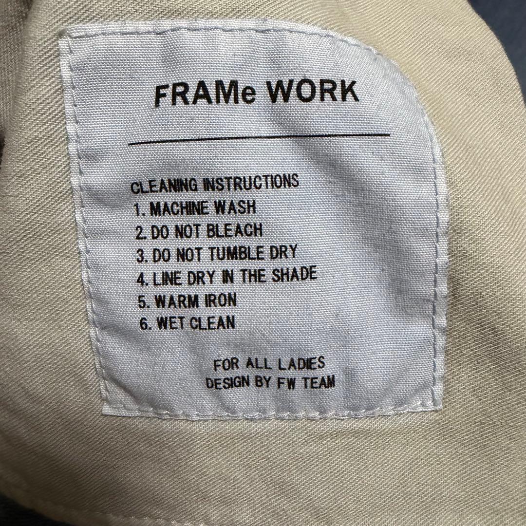 【試着のみ】FRAMeWORK フロントアシメデニムパンツ 20,900円 38