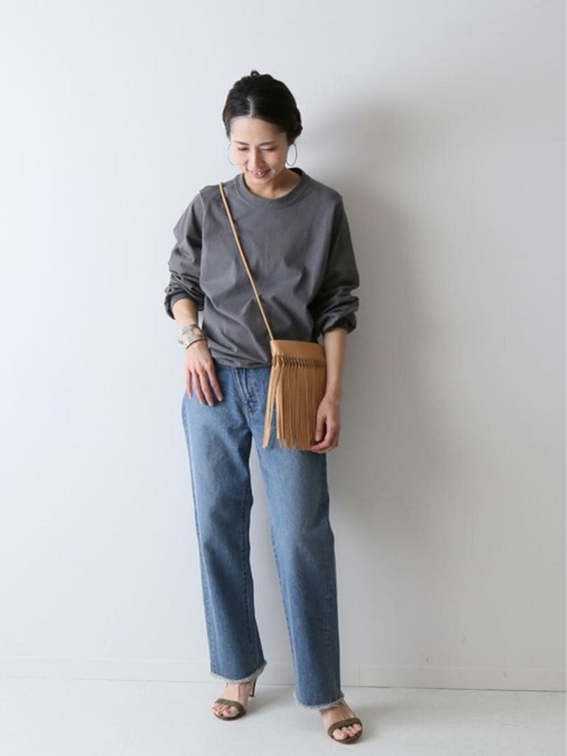 【試着のみ】FRAMeWORK フロントアシメデニムパンツ 20,900円 38