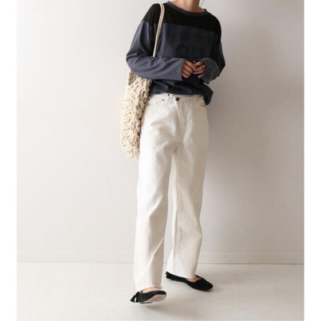 【試着のみ】FRAMeWORK フロントアシメデニムパンツ 20,900円 38