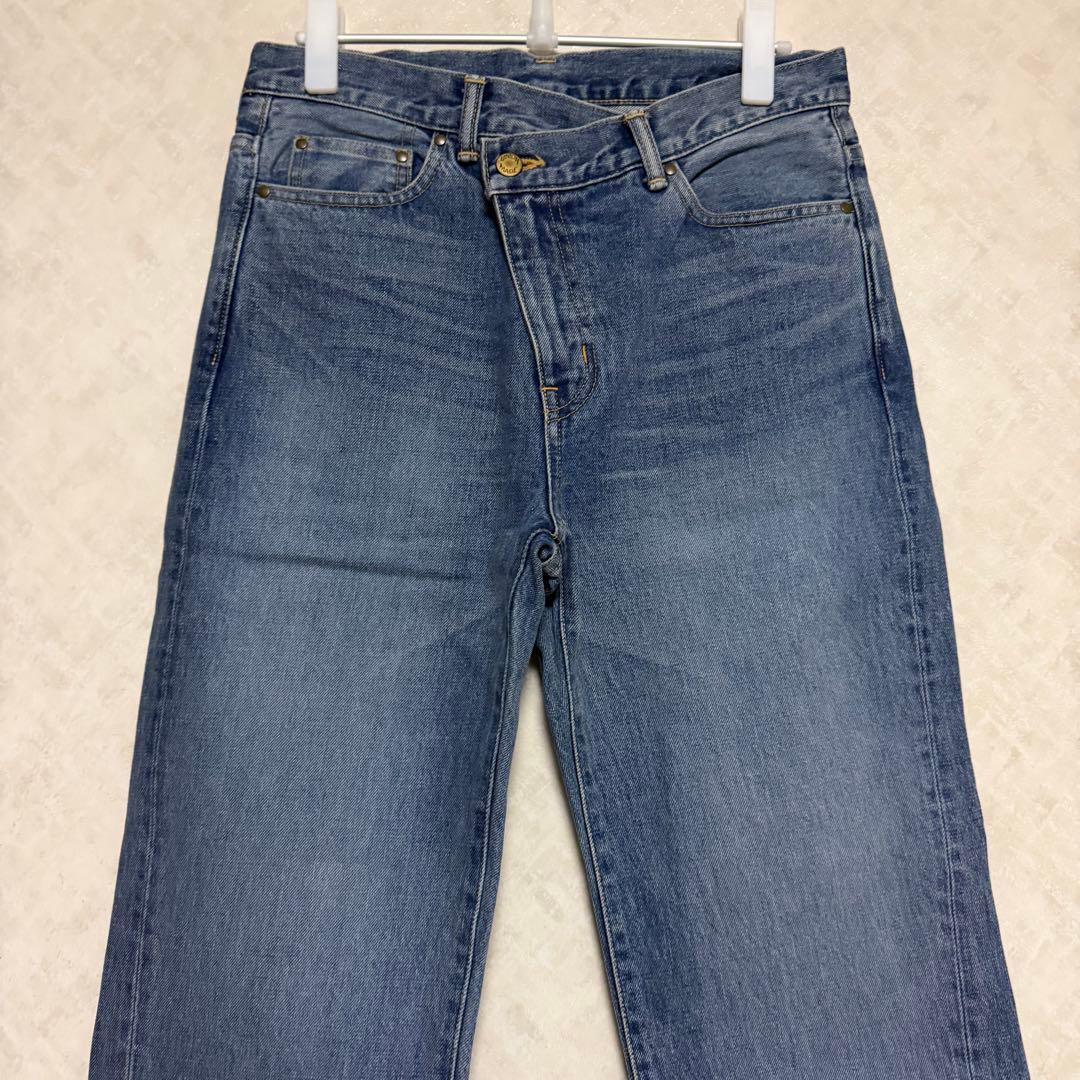 【試着のみ】FRAMeWORK フロントアシメデニムパンツ 20,900円 38