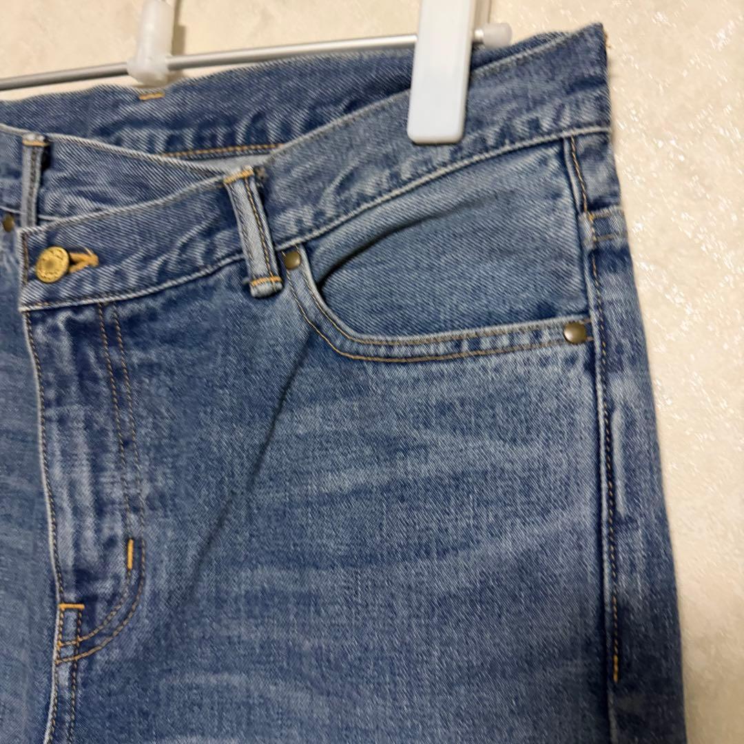 【試着のみ】FRAMeWORK フロントアシメデニムパンツ 20,900円 38
