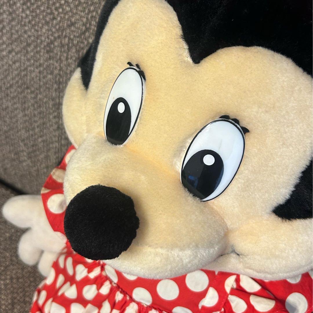 ディズニーヴィンテージミニーマウス特大ぬいぐるみ約90cm日本製希少品