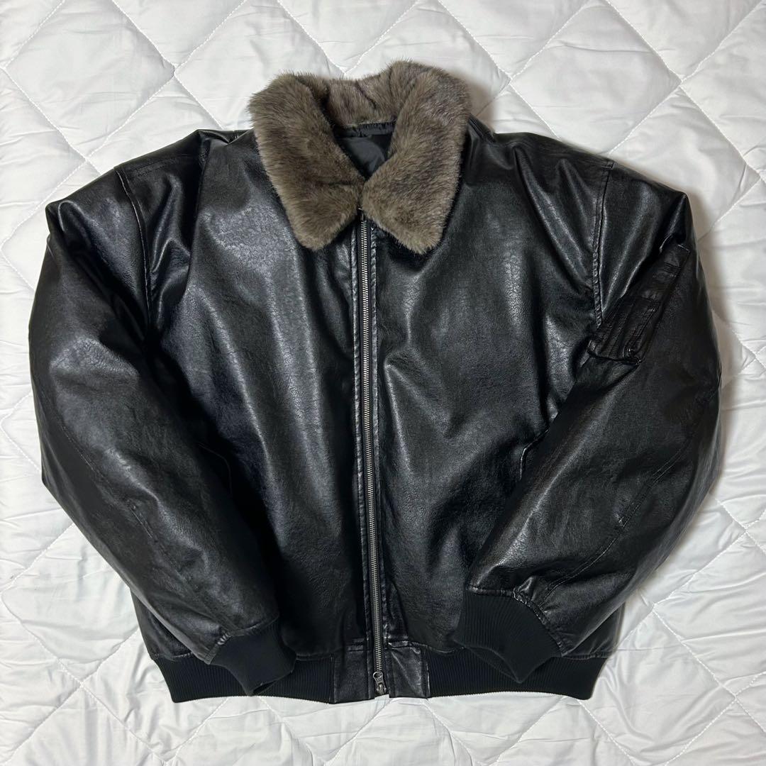 【完売品】Casper John MA-1 ボンバージャケット ブラック L