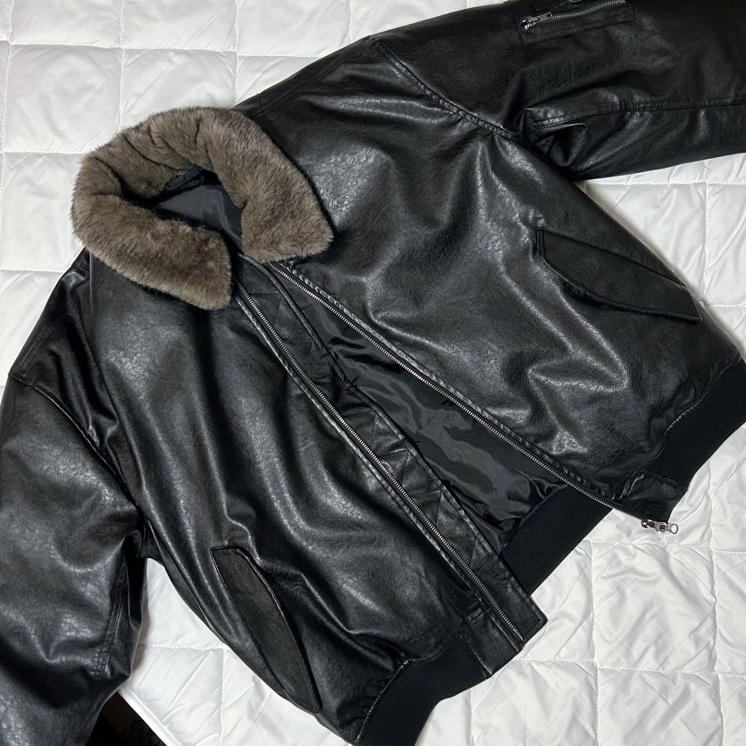 【完売品】Casper John MA-1 ボンバージャケット ブラック L