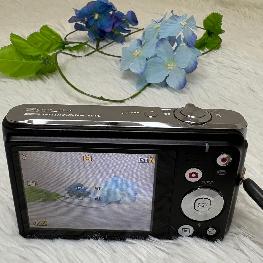 CASIO カメラ　EX-H5 充電器　箱　ブラック　黒　 コンデジ　動作品