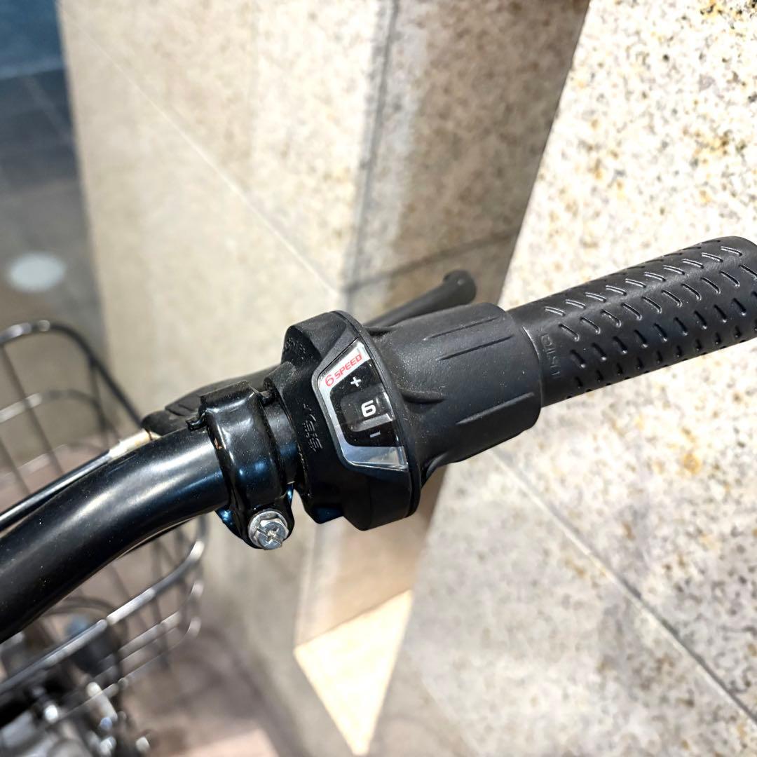 【超美品】【送料込】ON AIR 折りたたみ自転車 マットブラック 6段ギア