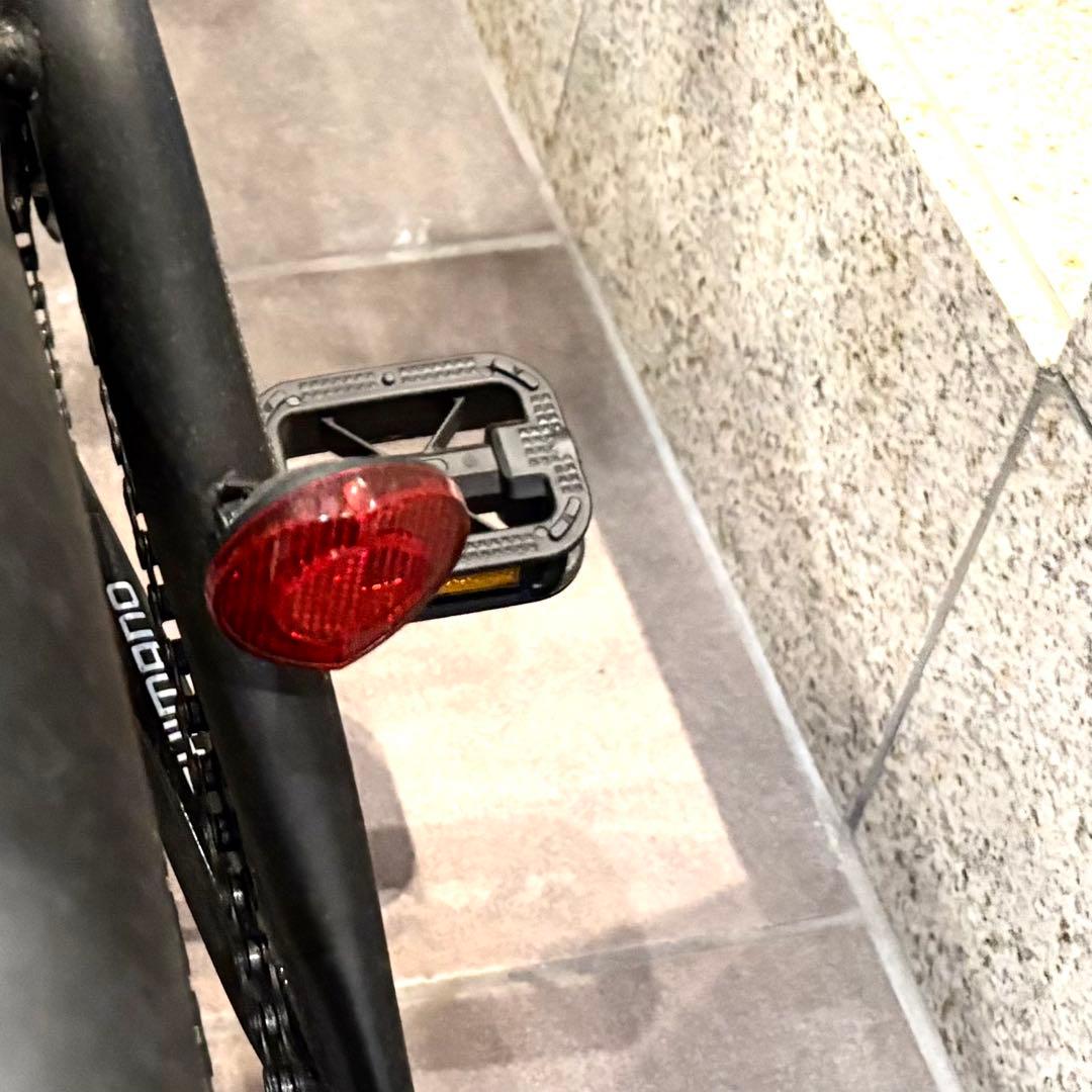 【超美品】【送料込】ON AIR 折りたたみ自転車 マットブラック 6段ギア