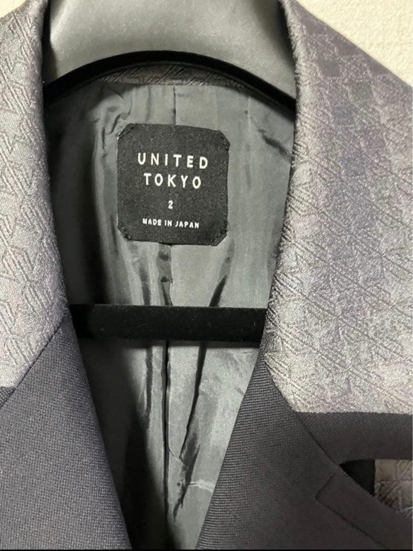 UNITED TOKYO ブロックチェックジャガードショートジャケット