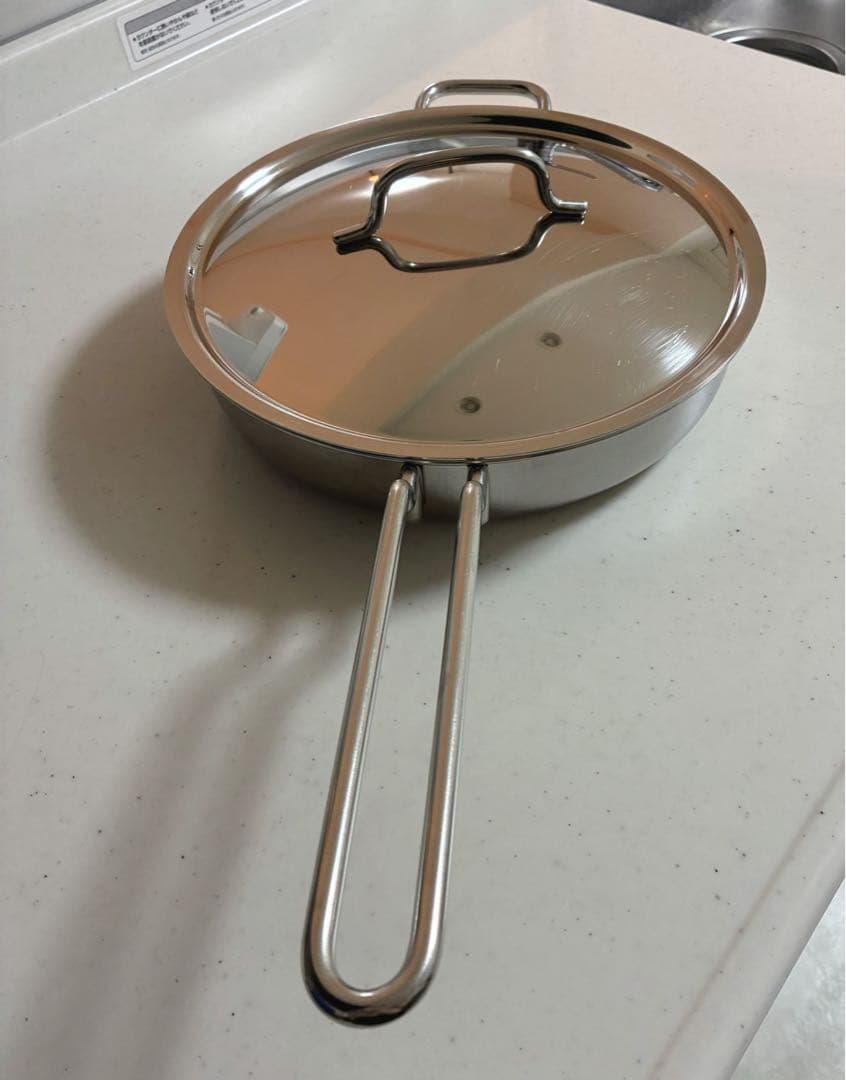 宮﨑製作所ジオプロダクトステンレス ソテーパン25㎝ 蓋付き