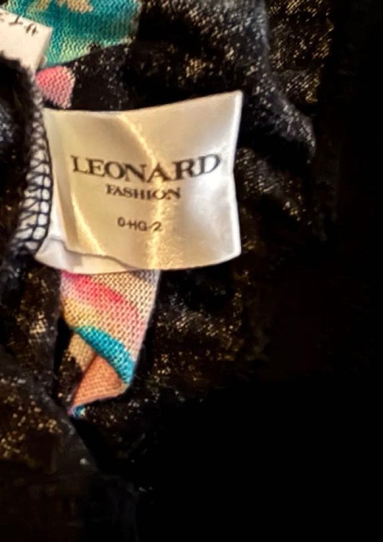LEONARDレオナール PARIS鮮やかニットカーディガン ブラック　超美品