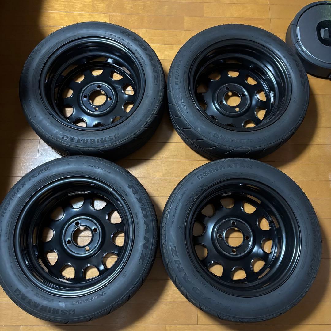 バリ山！シバタイヤ付き 鉄14インチホイール