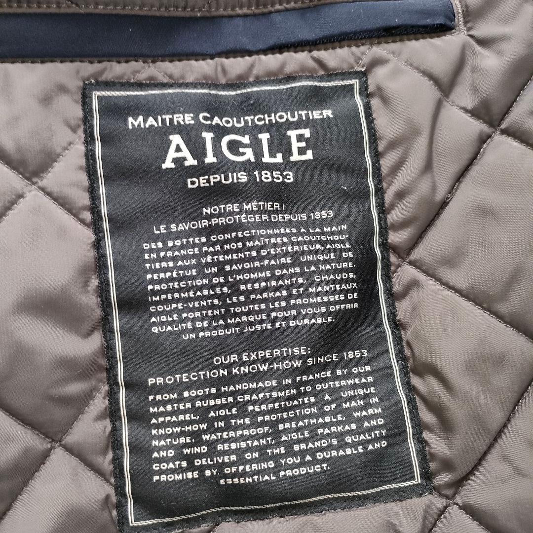【収納袋付】AIGLE エーグル ゴアテックス ジャケット キルティング M